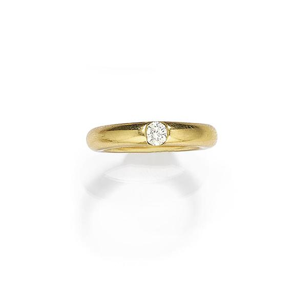 DIAMOND RING CARTIER ELLIPSE Yellow gold 750 Decorative solid band