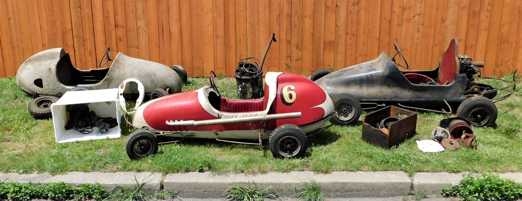 3 VINTAGE AMERICAN QUARTER MIDGET RACING GO KARTS United States