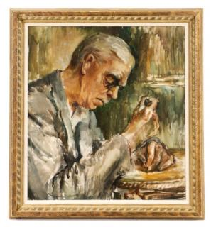 American School Untitled Man with Chisel Oil American School mid