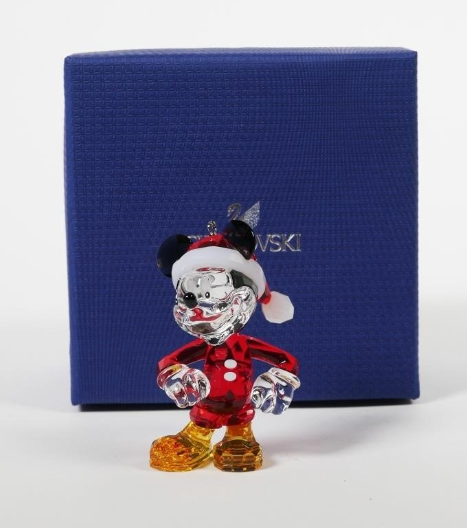 Retired Swarovski Disney Mickey Mouse Christmas Ornament figurine 5004690 Mint