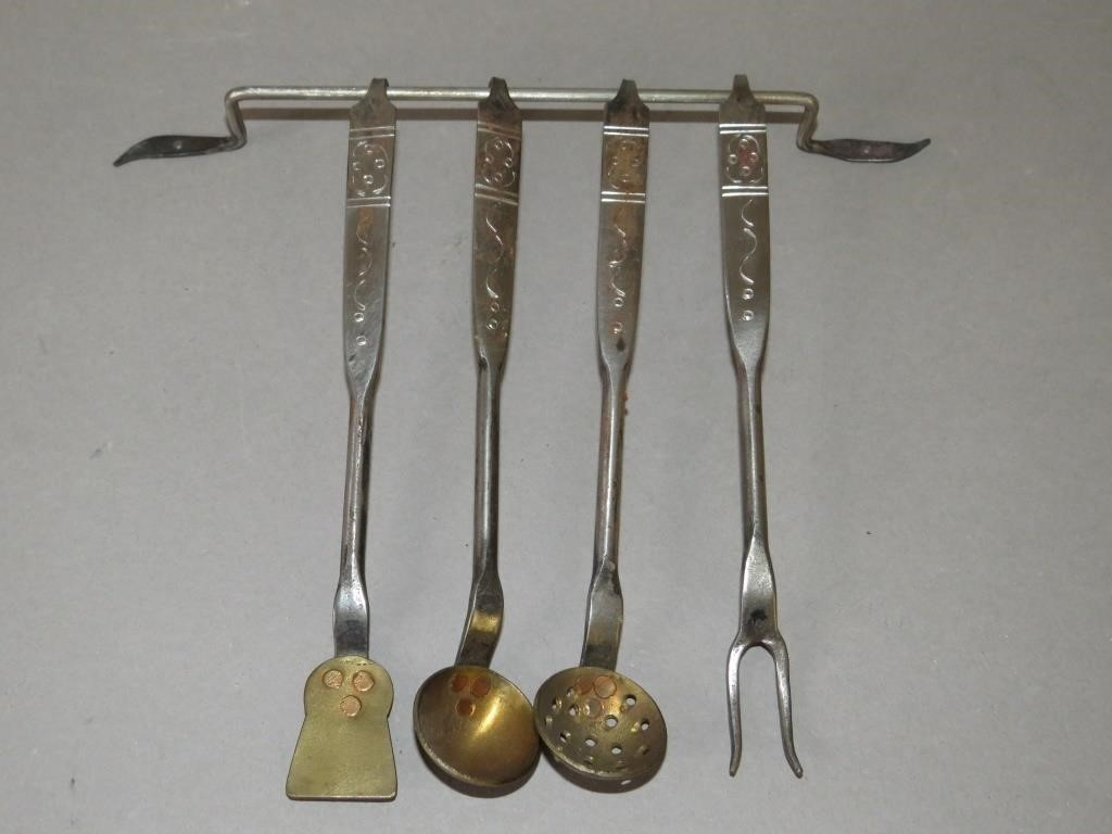 5 PC MINIATURE HAND WROUGHT UTENSIL SET BY HENRYca late