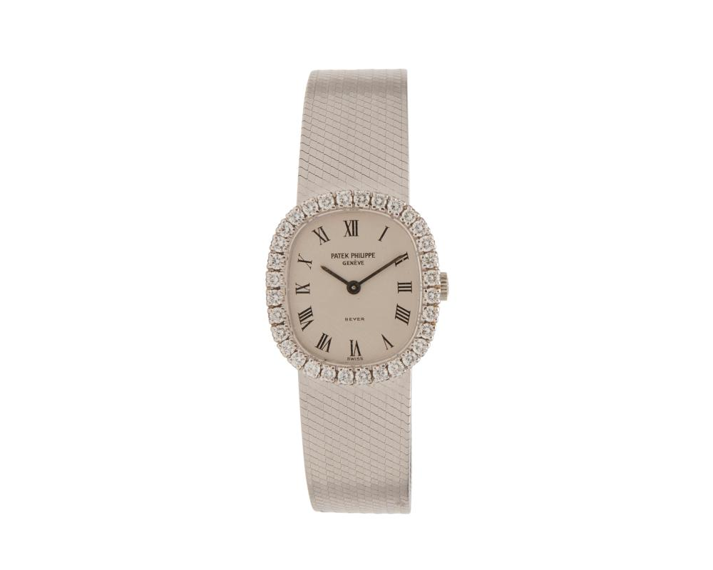 PATEK PHILIPPE 18K Gold and Diamond Wristwatch Ref no 4134