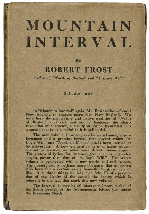 FROST Robert Mountain Interval New York Henry Holt and Co