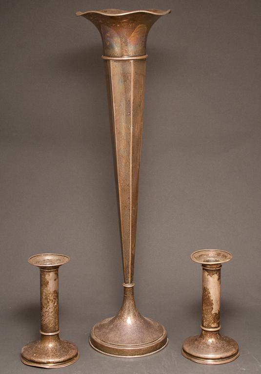 Pair of Tiffany weighted silver candlesticks early 20th century and