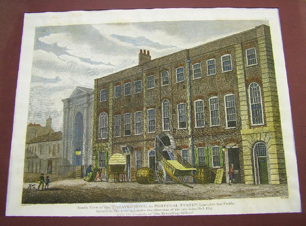 Interesting folio of theatrical prints including nine early 19th century