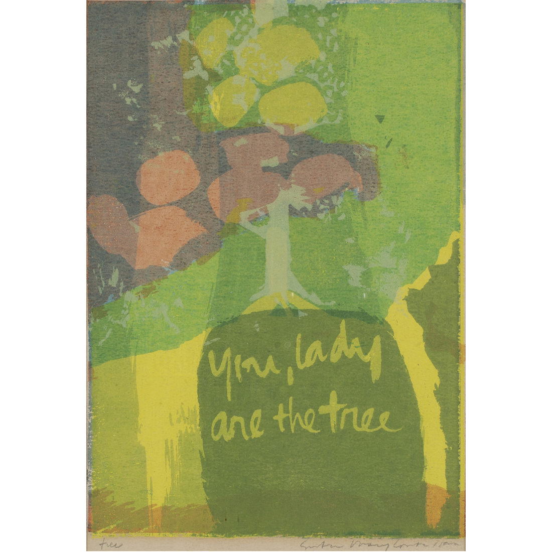 Sister Mary Corita Kent American 1918 1986 Tree 1960 screenprint