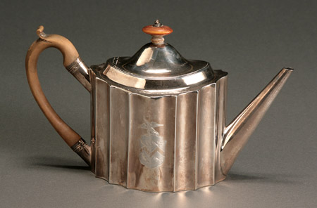 George III Silver Teapot Peter and Ann Bateman London 1797