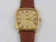 A gentleman s gold plated automatic wrist watch with date