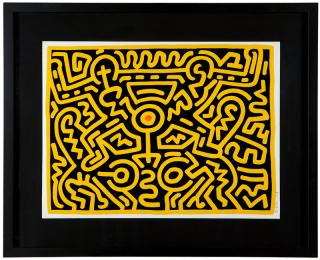 Keith Haring 1958 Growing 4 signed dated and numbered lower