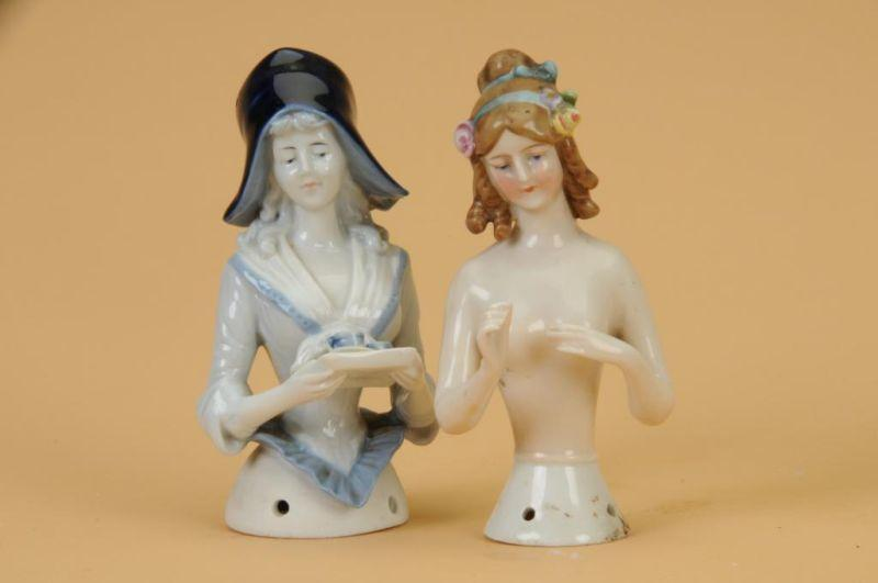 Lot Two Half Doll Ladies Germany ca 1900 lot includes