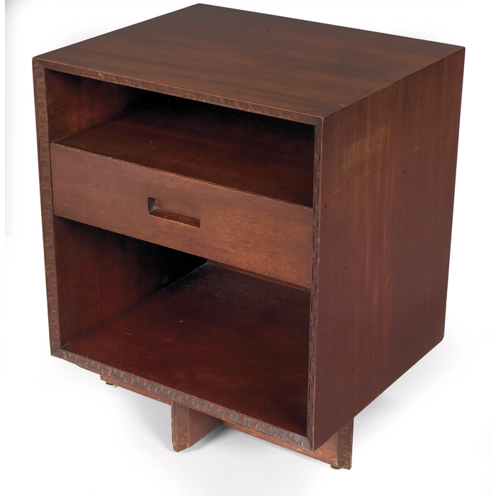 Frank Lloyd Wright end table manufactured by Heritage Henredon single
