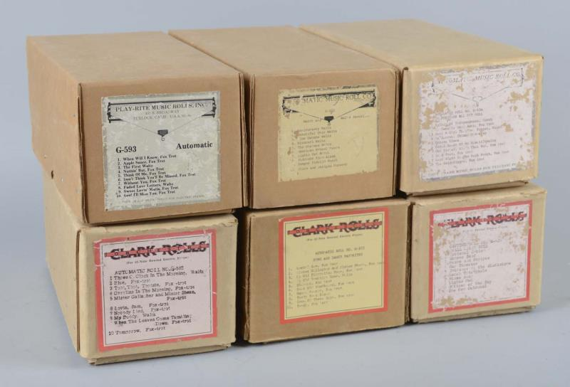 Lot Of 6 G Style 65 Note Player Piano Rolls