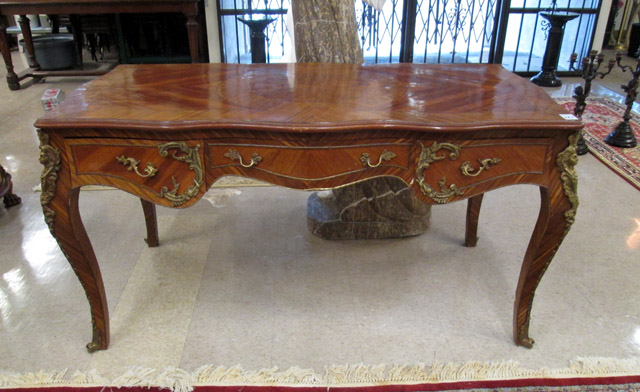 LOUIS XV STYLE BUREAU PLAT a rectangular table like desk