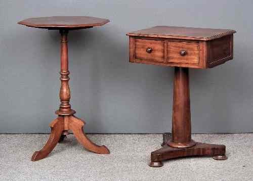 A Victorian walnut octagonal occasional table 19ins diameter x 30ins