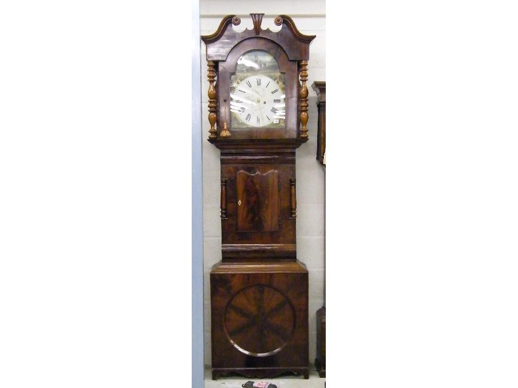 Mahogany and satinwood crossbanded banjo single weight wall clock the