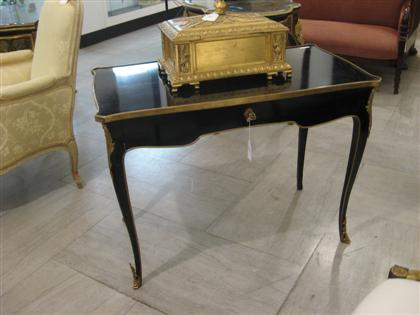 Napoleon III style brass mounted ebonized bureau de dame The