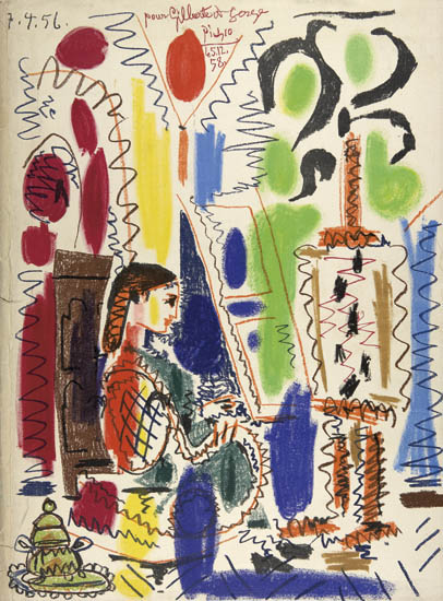 PABLO PICASSO L Atelier de Cannes Color lithograph 1958 441x327