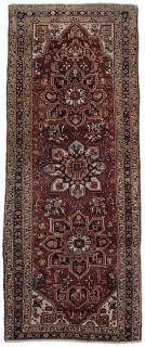 Heriz Runner early to mid 20th century three medallions on