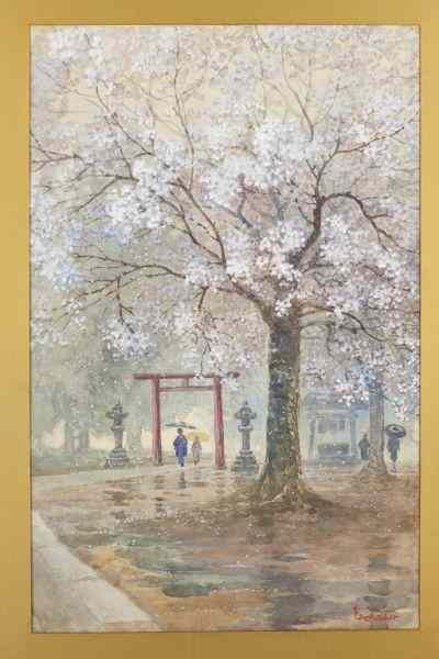 Japanese School Watercolor early 20th centurypainted in the Western style