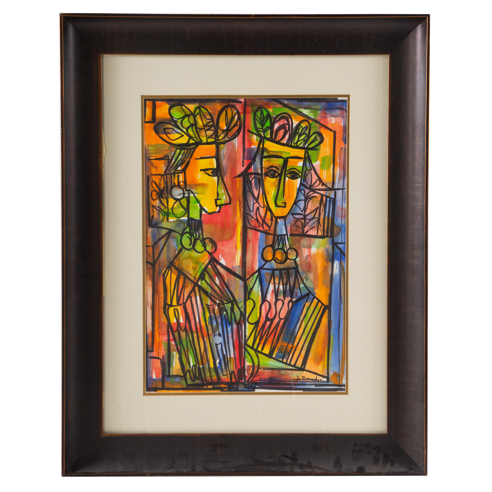CUNDO BERMUDEZ UNTITLED WATERCOLOR Cuban American 1914 2008 Watercolor on