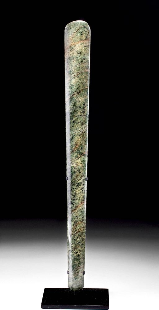 Huge Large Olmec Greenstone Celt Pre Columbian Southern Mexico to