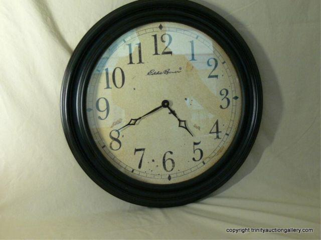 Eddie Bauer Wall Clock Old World Designer Look Battery operated