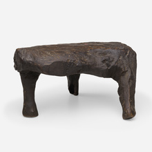ARTIFACT painted burled wood8 h 14 w 11 d in