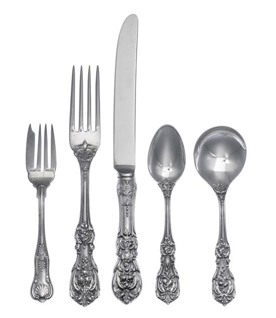 Sale 436 Lot 936 An American Silver Flatware Service Reed