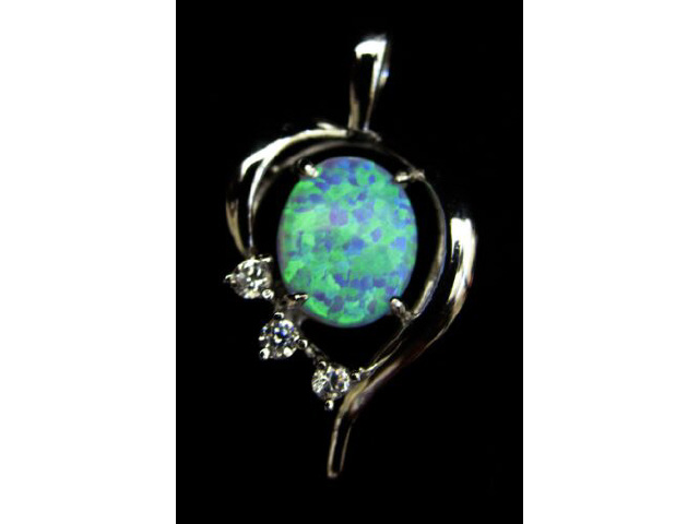 PETITE OPAL AUSTRIAN CRYSTALS STERLING SILVER