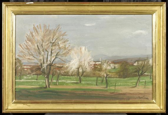 BOLENS ERNEST M llheim 1881 1959 Basel Landscape with blooming