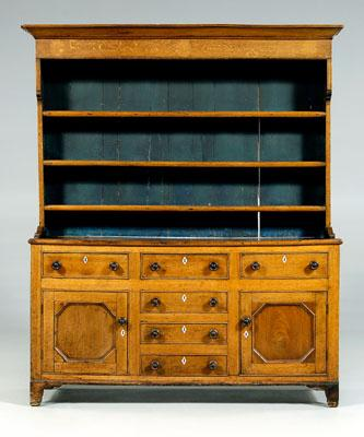 Welsh oak dresser and rack oak with pine drawer linings
