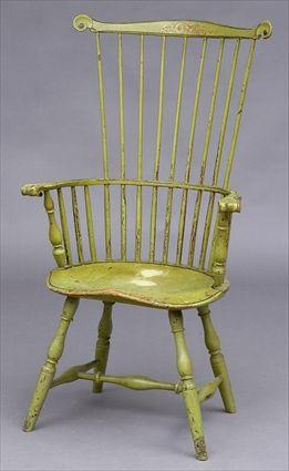 COMB BACK WINDSOR ARMCHAIR Formally a commode chair the top