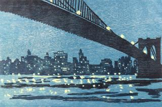 Print Richard Bosman Richard Bosman American b 1944 Brooklyn Bridge
