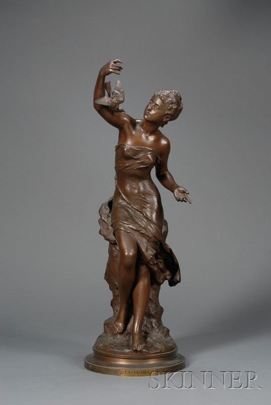 Mathurin Moreau French 1822 1912 Large Bronze Figure of a