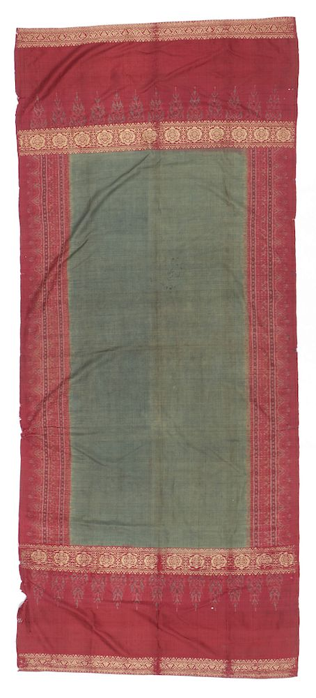 Rare Antique Indonesian Silk Ikat Ceremonial Textile Beautiful old woman