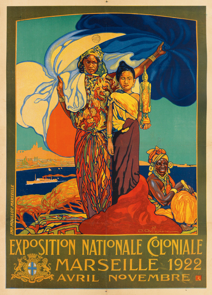 DAVID DELLEPIANE 1866 1932 EXPOSITION NATIONALE COLONIALE MARSEILLE 1922 42x30