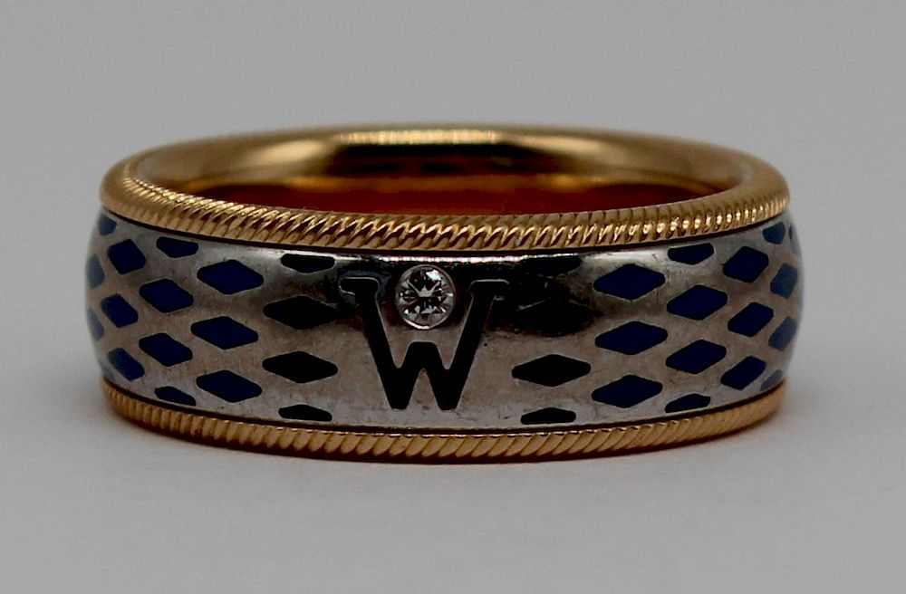JEWELRY Wellendorf 18kt Gold and Enamel Ring Wellendorf 18kt yellow