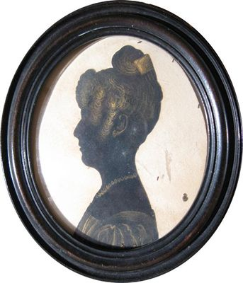 English School c 1820 Silhouette of Sarah Ann Osborn later