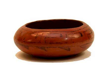 Decorated Native American Bowl Decorated Native American Bowl Measures 6