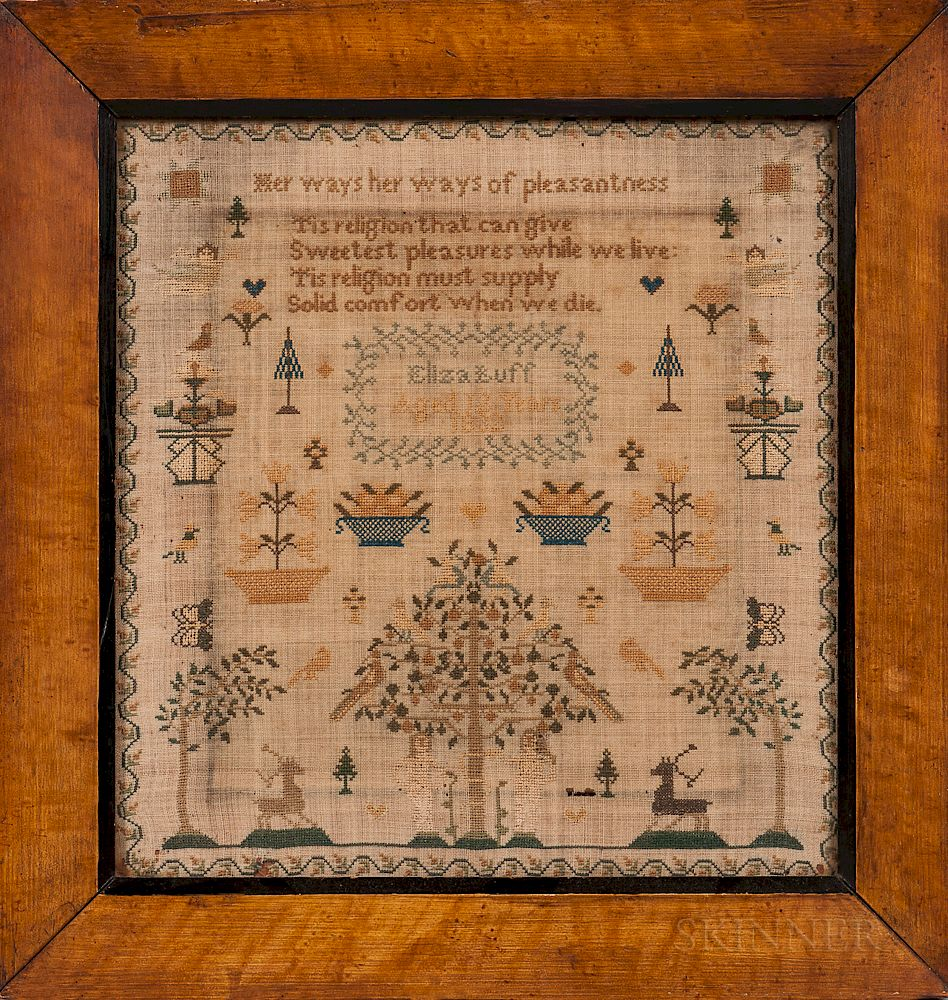 Eliza Luff Needlework Sampler Eliza Luff Needlework Sampler England dated