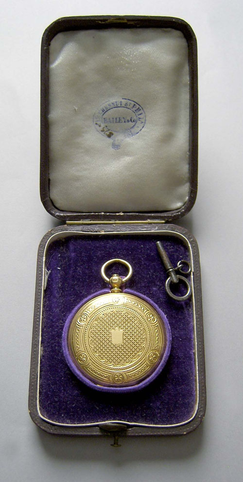 Lang Padour key wind pocket watch with hunter case