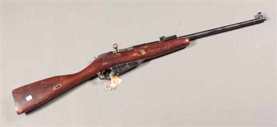 Moisin Nagant style rifle with cut back forestock marked 298