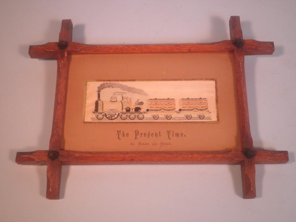 A Stevengraph woven in the form of a stage coach