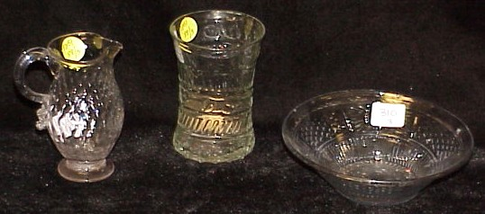 American mold blown glass probably early 19th C including a