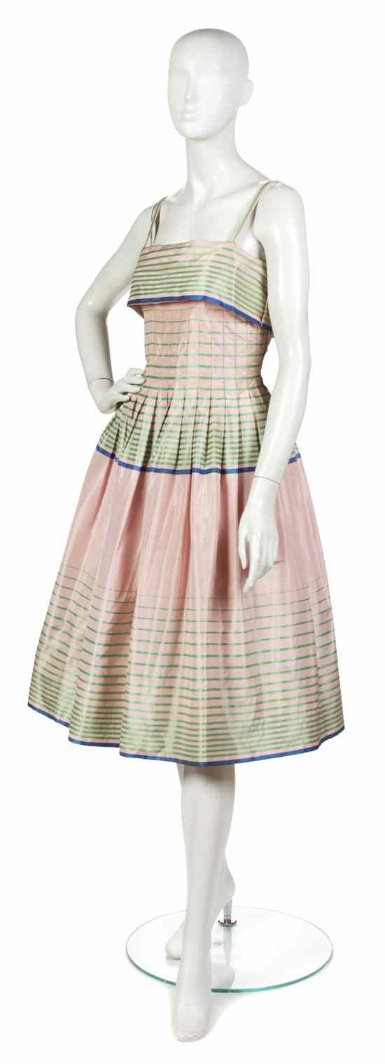 A Pauline Trigere Light Pink Silk Day Dress in a