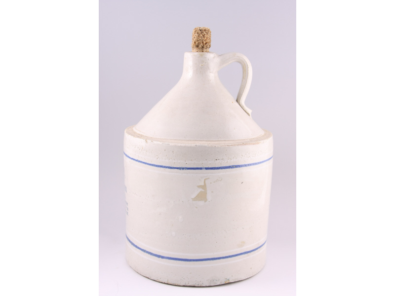 E A Lackey Whiskey Jug Hamlet NC stoneware whiskey jug