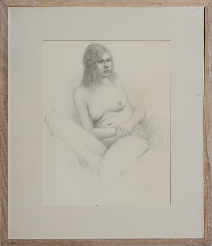 WILLIAM BAILEY b 1930 SEATED WOMAN IN A BLOUSE SEATED
