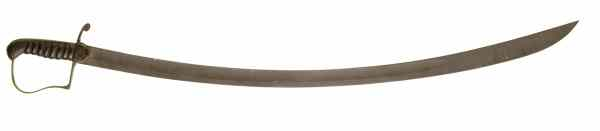 Mexican War Era Bird Pommel Saber Unmarked curved single edged