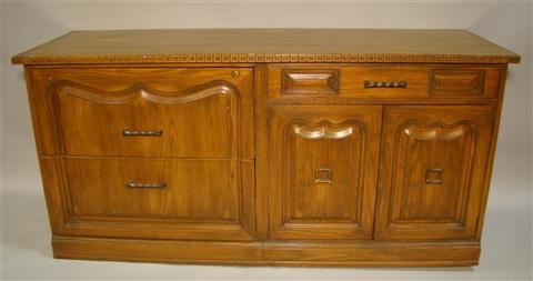 MODERN ROMWEBER FURNITURE CRENDENZA 20th century the rectangular top over