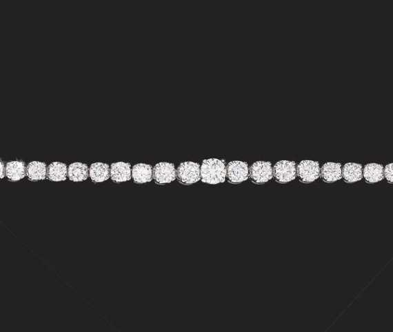 BRILLIANT CUT DIAMOND BRACELET White gold 750 Classic tennis bracelet
